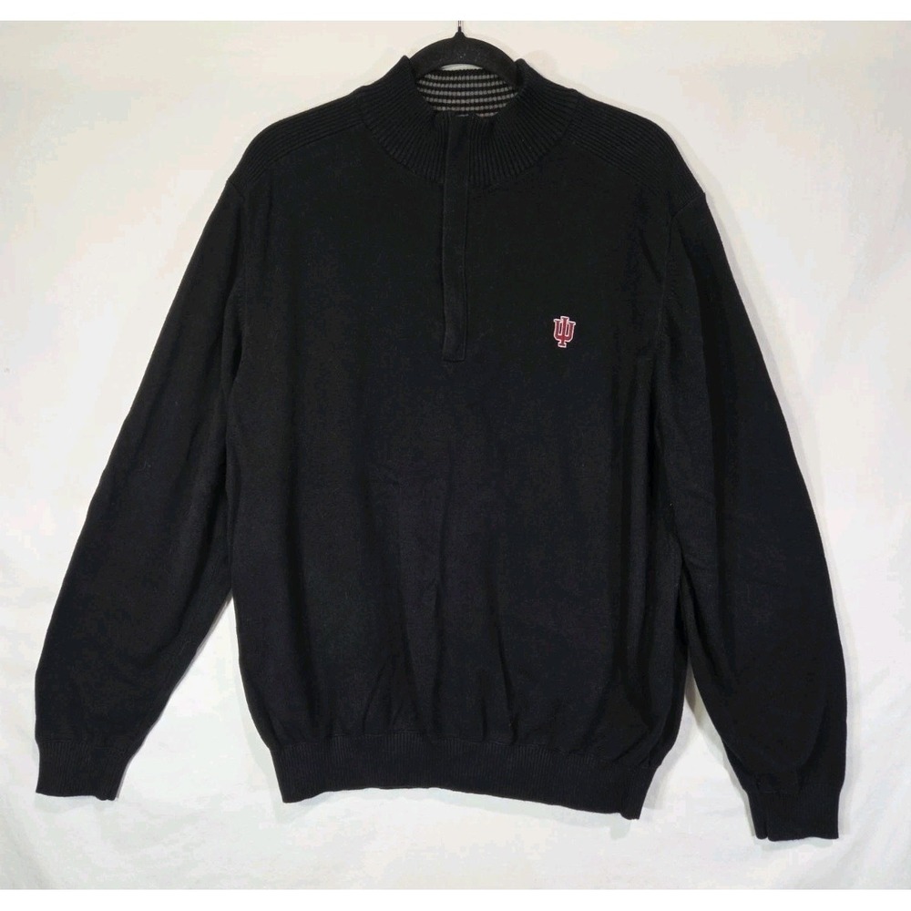 Cutter & Buck 1/4 Zip Pullover Mens Large Sweater Indiana Hoosiers Football Game